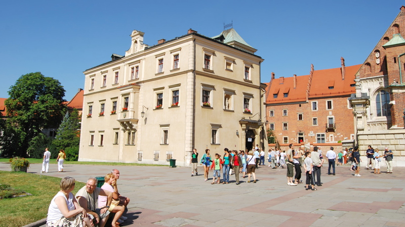 27 - The historic Wikarówka building located on Wawel Hill in Kraków, Poland, adjacent to the Wawel Royal Castle and Cathedral complex